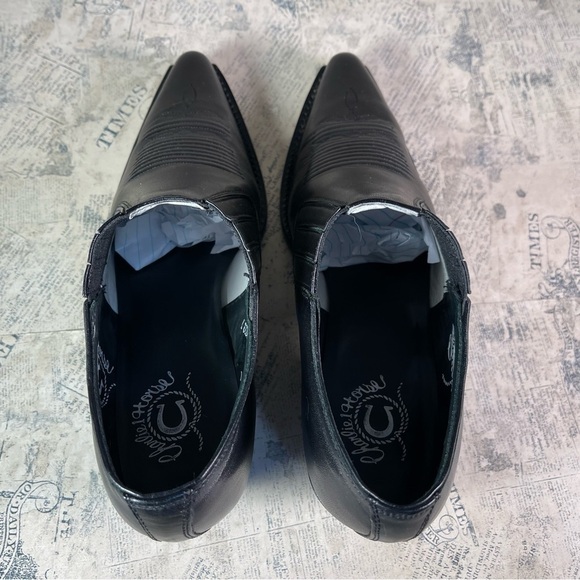 CHARLIE 1 HORSE Brazilian  Western Black Leather Ankle Boot Mules Size 6 - Picture 6 of 14